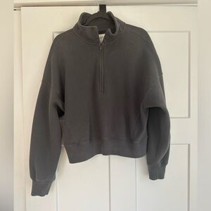 Abercrombie & Fitch Soft A&F Max Essentials Quarter Zip Grey Size MED